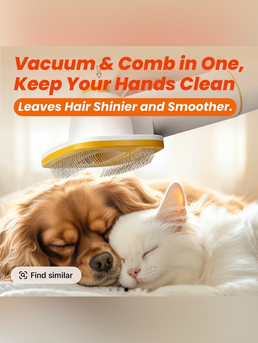 NWT 5-in-1 Grooming Kit with Vacuum Brush & Hair Trimmer for Dogs & Cats - Picture 3 of 7
